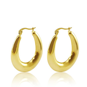 OORBELLEN BIG OVAL HOOPS