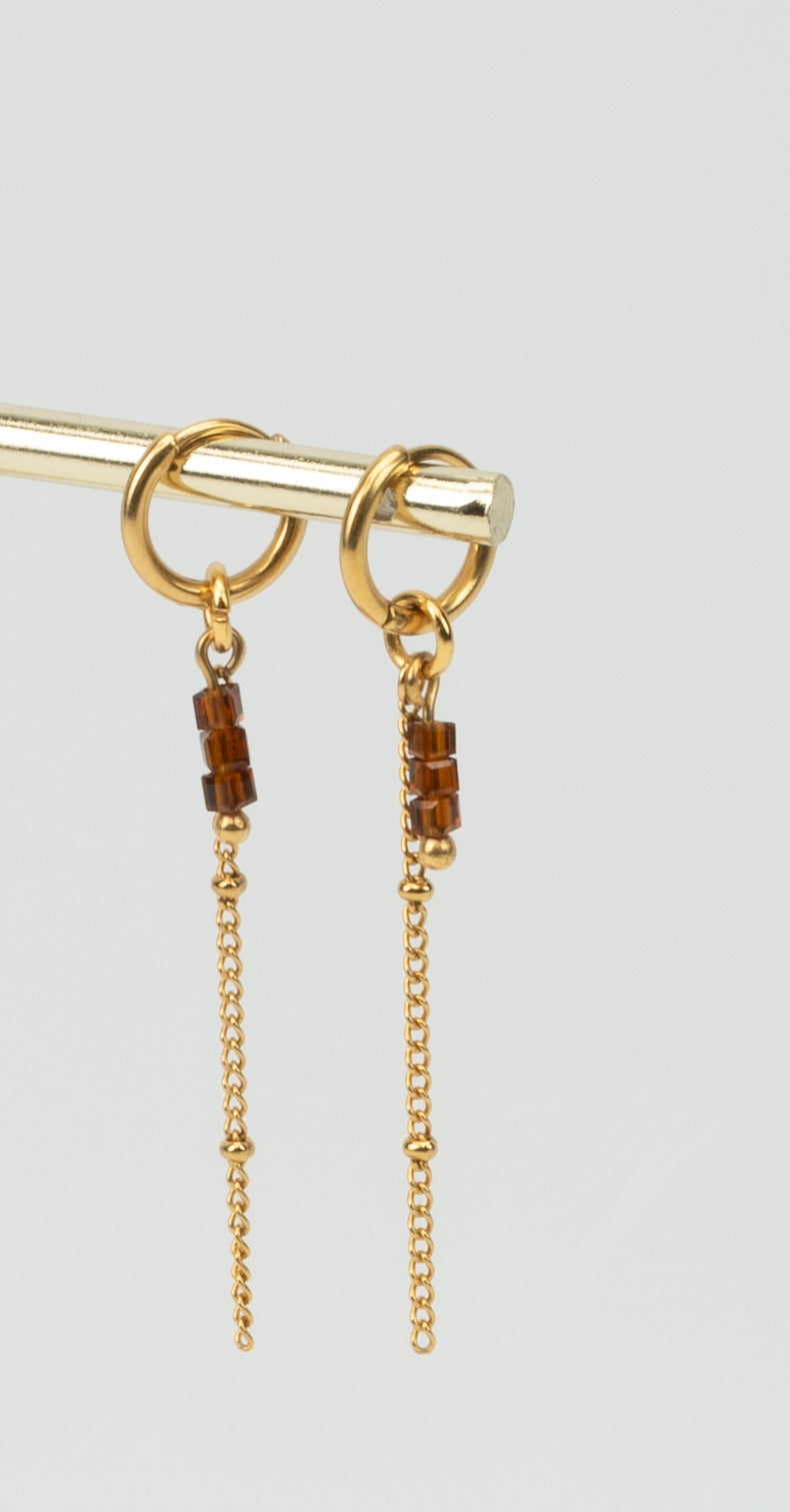 OORBELLEN BROWN HANGING