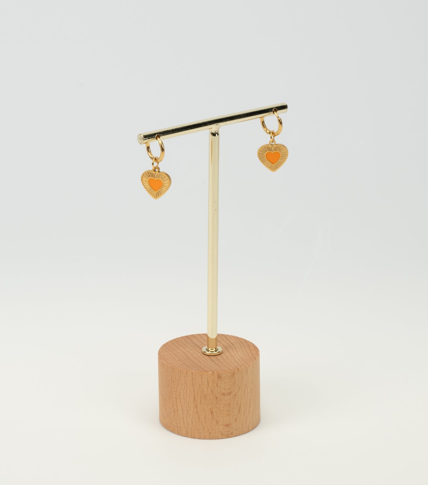 OORBELLEN ORANGE HEART