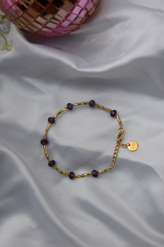 ARMBAND PURPLE BEADS