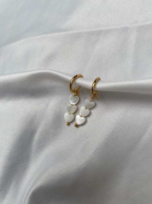 OORBELLEN WHITE HEARTS