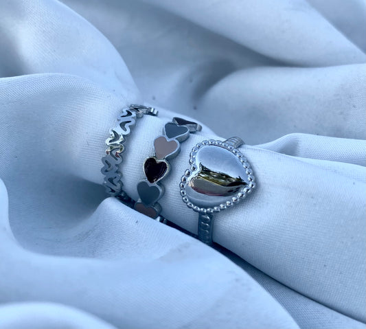 RING COLORED HEARTS