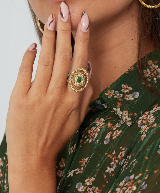 RING CHARMING - PINK/GREEN